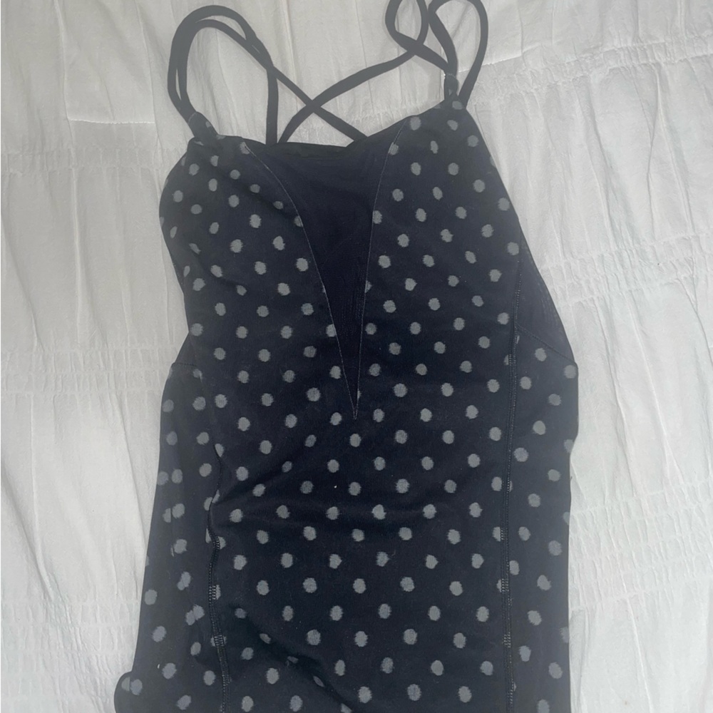 Lulu mesh cross back tank